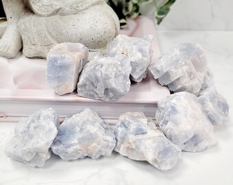 Natural Blue Calcite Crystal Specimens • Ethically Sourced