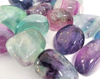 Rainbow Fluorite Crystal Tumblestones • Ethically Sourced
