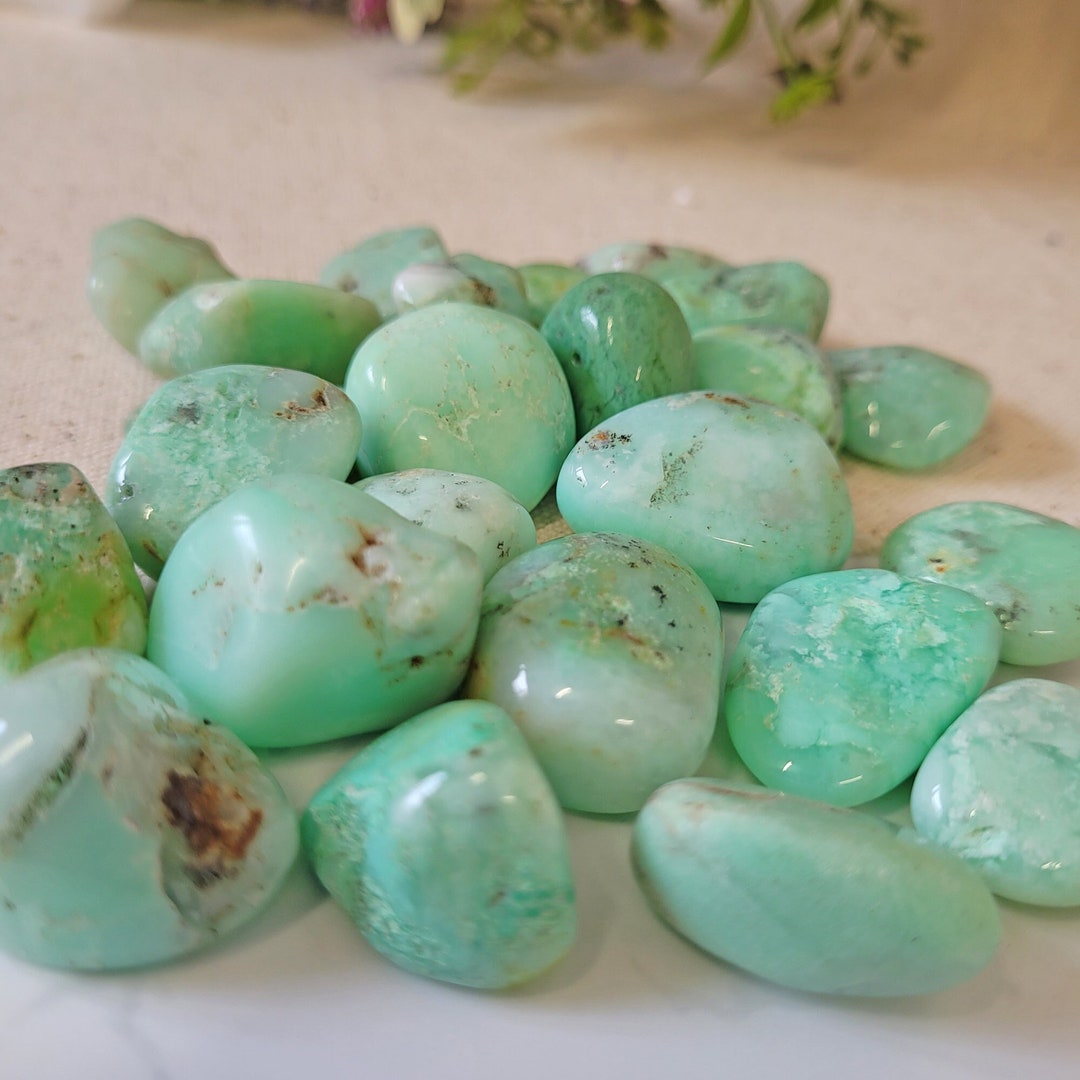 Chrysoprase Tumble Stone Ethically Source - Etsy