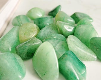 Green Aventurine Crystal Tumblestones • Ethically Sourced
