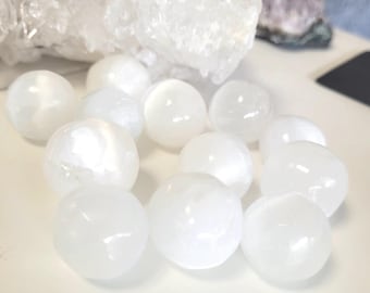 Selenite Crystal Tumblestones • Ethically Sourced