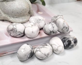 Howlite Crystal Tumblestones • Ethically Sourced