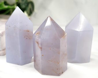 Blue Chalcedony Crystal Tower • Ethically Sourced
