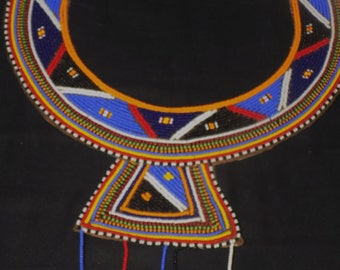 Fashion African Masai Necklace/ Ceremonial Wedding Beaded Necklace from KENYA