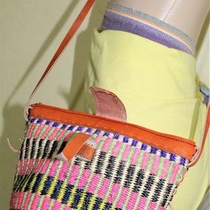 Handmade Sisal Shoulderbag /Kiondo Shoulder Bag/ African Sisal Bag/ Multicolor/Gifts for Her