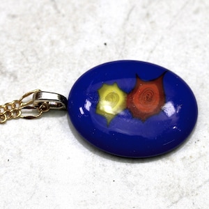 Colorful Murrine Fused Glass Pendant
