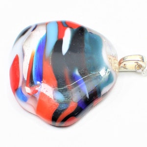 Colorful Fused Glass Pendant