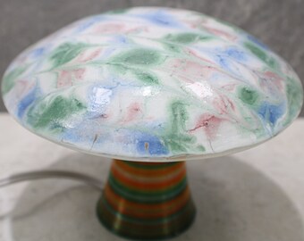 Fused Glass Mushroom Night Light, Colorful Home Decor