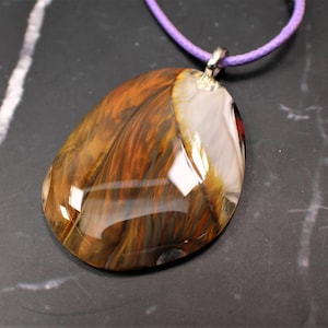 Earth Tone Fused Glass Pendant