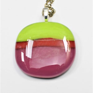 Colorful Fused Glass Pendant