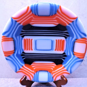 Fused Glass Pattern Bar Melt Decorative Plate
