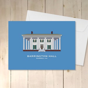 Barrington Hall Roswell Custom Georgia Wedding Venue Postkarten DIGITAL DOWNLOAD