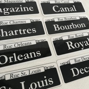 New Orleans Street Signs Decoration Custom Wedding Place Card Table Sign