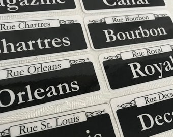 New Orleans Street Signs Decoration Custom Wedding Place Card Table Sign