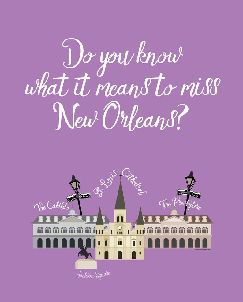 New Orleans Poster Do You Know What It Means to Miss New Etsy