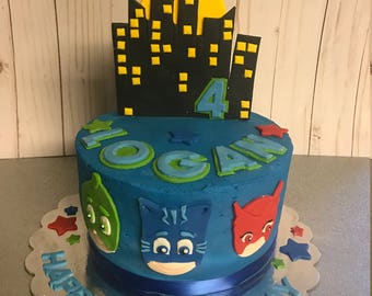 pj masks cake topper