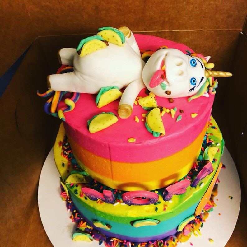 Fondant Chubbie Unicorn Cake Kit Etsy