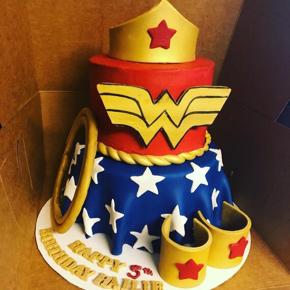 Fondant Wonder Woman Cake Kit | Etsy