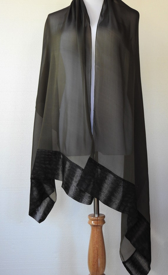 Sublime  MANTERO Women's Sheer Silk Shawl Wrap Sc… - image 2