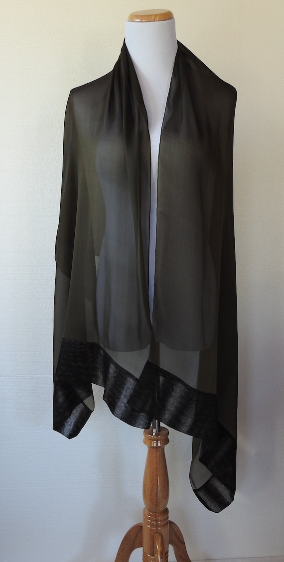 Sublime  MANTERO Women's Sheer Silk Shawl Wrap Sc… - image 1