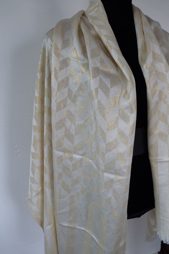 Vintage Sensational Heavy Silky Wrap Scarf Shawl By Calvin Etsy