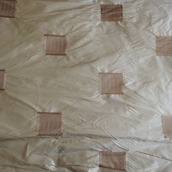 24 Yds Dupioni SILK Upholstery Drapery Fabric in PEACH BEIGE