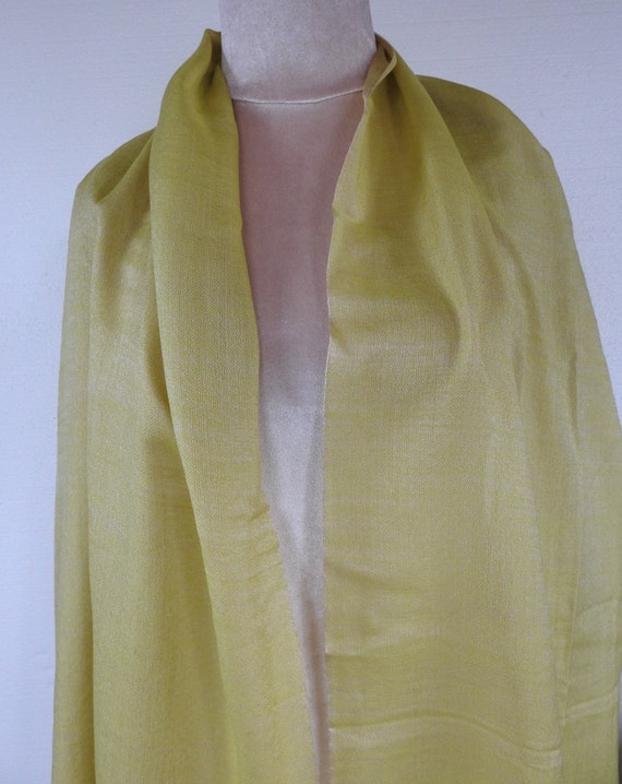 Vtg Large Ring Cashmere Shawl Pashmina Scarf Wrap… - image 4