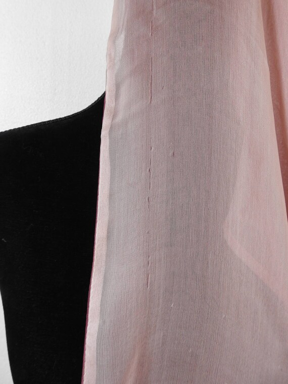 Vintage LONG Double Sheer Silk (Chiffon?) Wrap Sc… - image 5