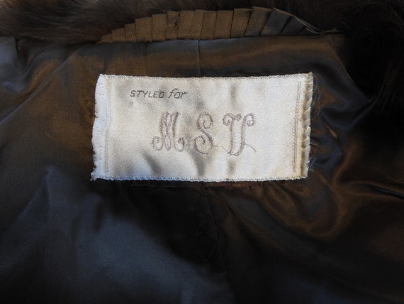 Elegant 90s Fur Jacket in Demi Buff Mink and Blue… - image 6