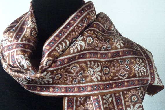 Vintage Men's Women's Dress Scarf Muffler Foulard… - image 1