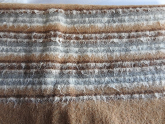Vtg Large South American Llama Wool Scarf Foulard… - image 5