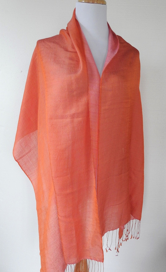 Vintage Cashmere and Silk Shawl Pashmina Scarf Wra