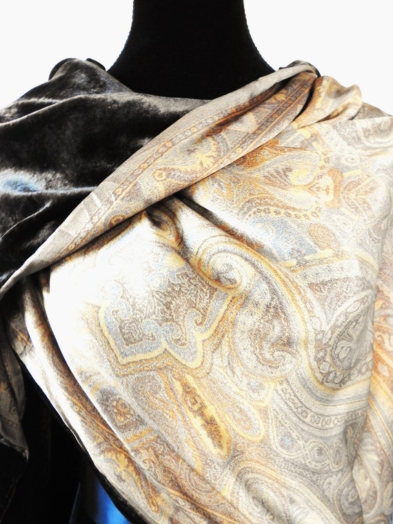 Vintage ETRO Silk and Velvet SPECTACULAR Reversibl