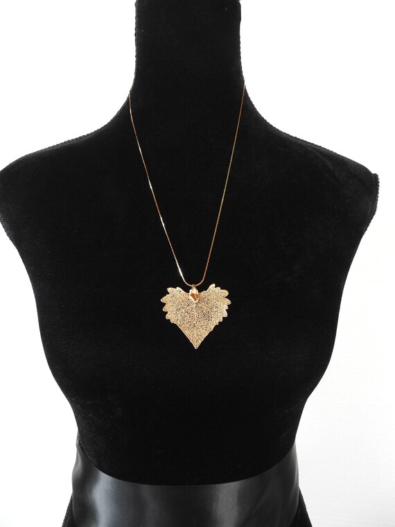 Beautiful ASPEN  COTTONWOOD  Leaf Pendant Necklac… - image 3