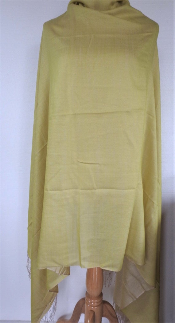 Vtg Large Ring Cashmere Shawl Pashmina Scarf Wrap… - image 7