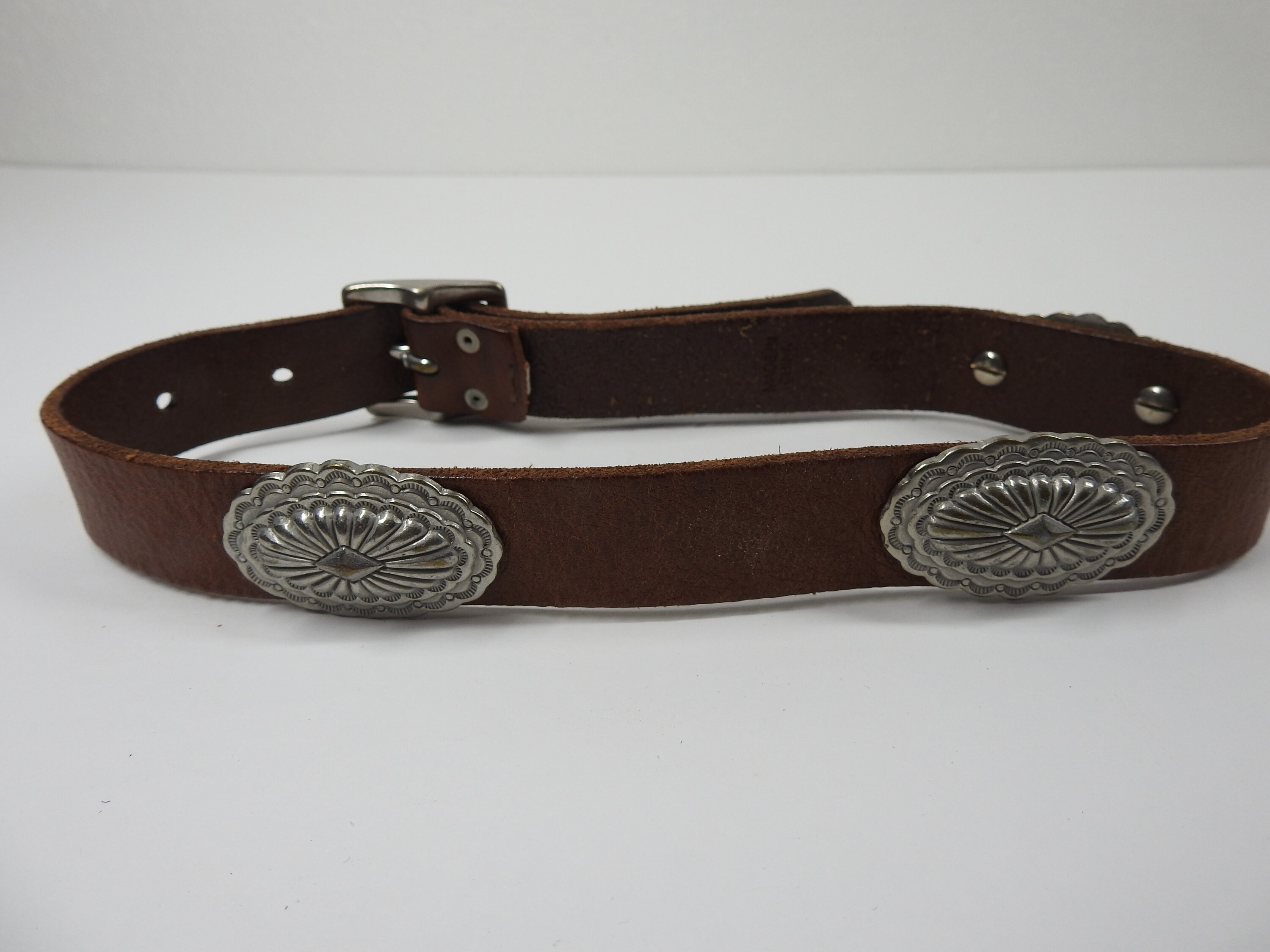 Vintage POLO Ralph Lauren Large DOG COLLAR with Metal Conchos Etsy