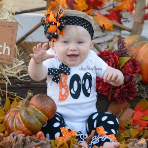 BOO First Halloween Set Baby Girl Outfit Halloween Shirt - Etsy