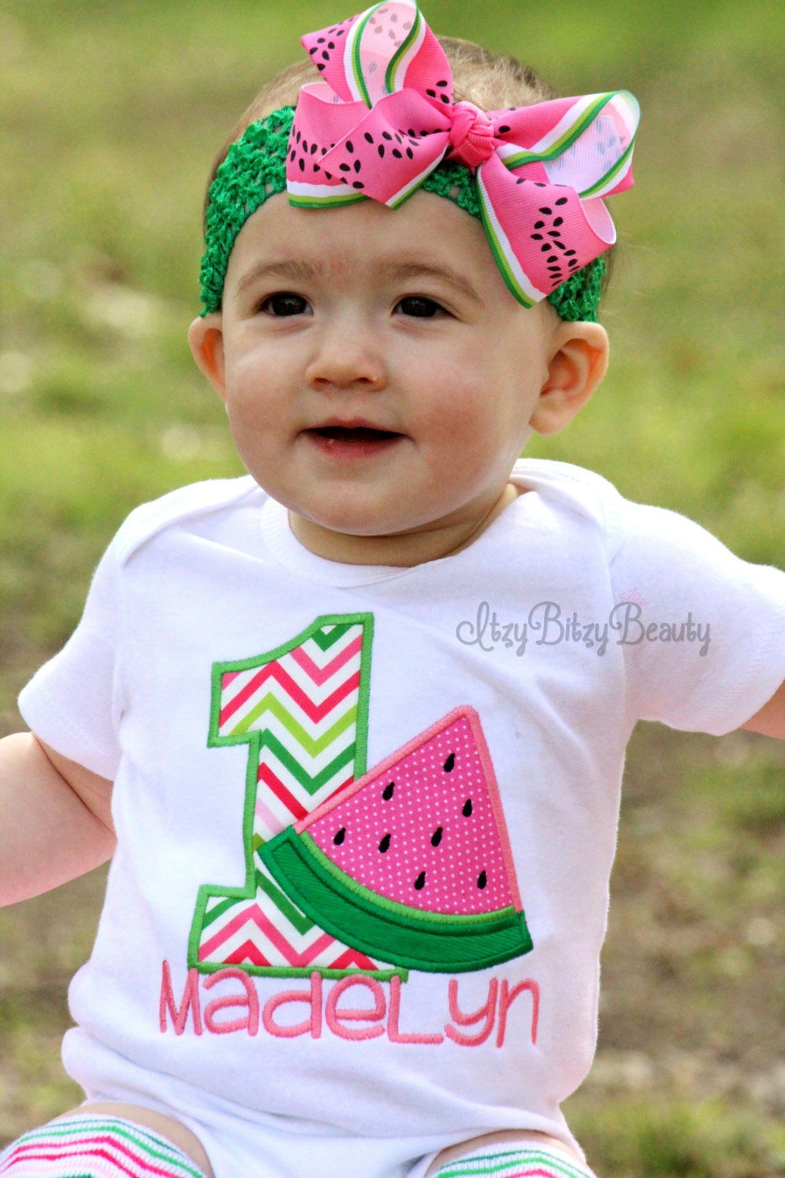 Girls Watermelon Birthday Outfit ANY AGE Watermelon First Etsy