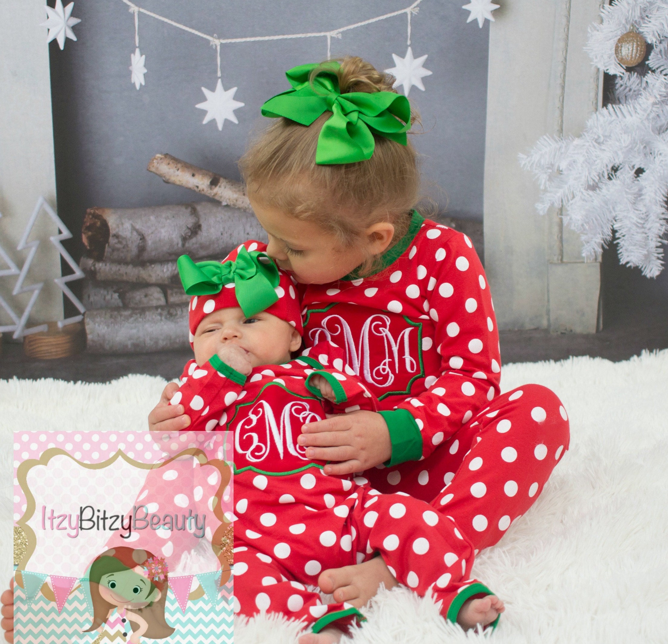 Baby Girl Christmas Pajamas Etsy