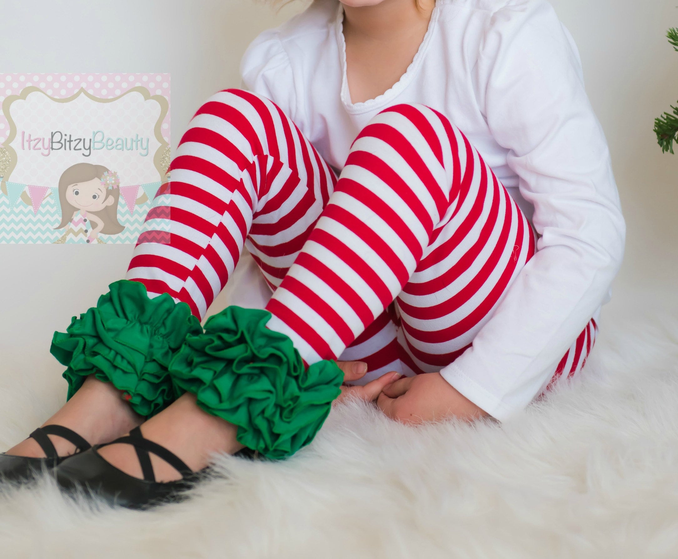 Christmas Ruffle Pants Girls Ruffle Bottoms Red And White Etsy