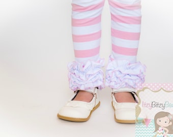 Pink Stripe Ruffle Pants - Girls Ruffle Bottoms - Pink And White Ruffles Bottoms - Ruffle Pants - Girls Pants