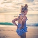Girls Seersucker Ric Rac Swimsuit main image 0