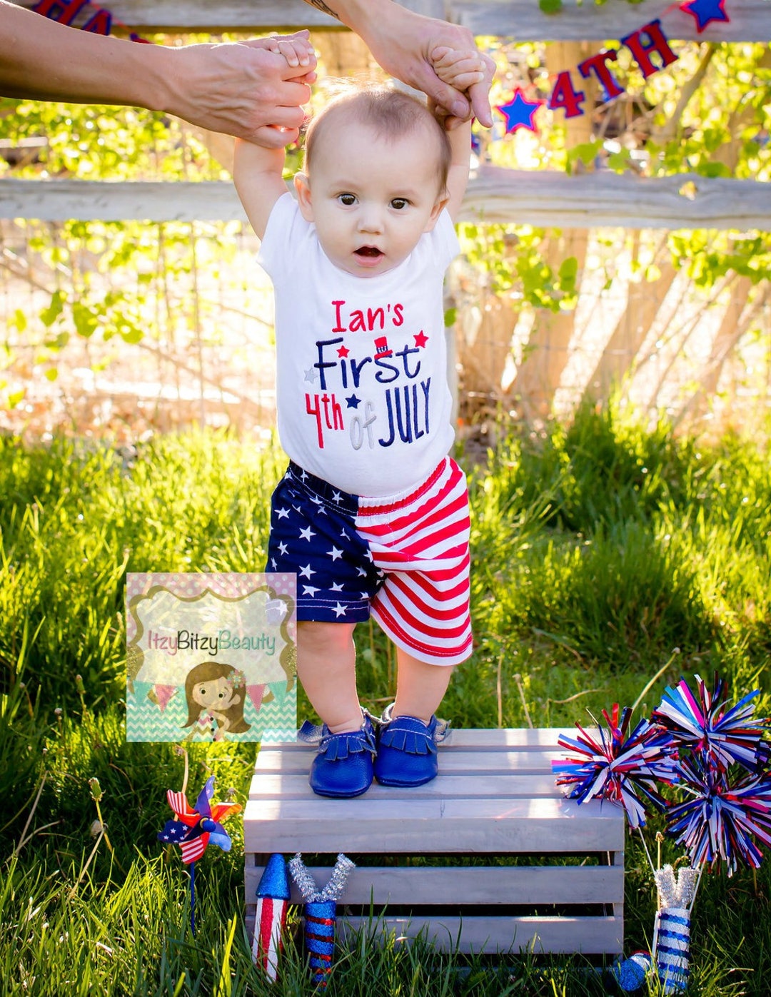 baby boy first 4th of july outfit