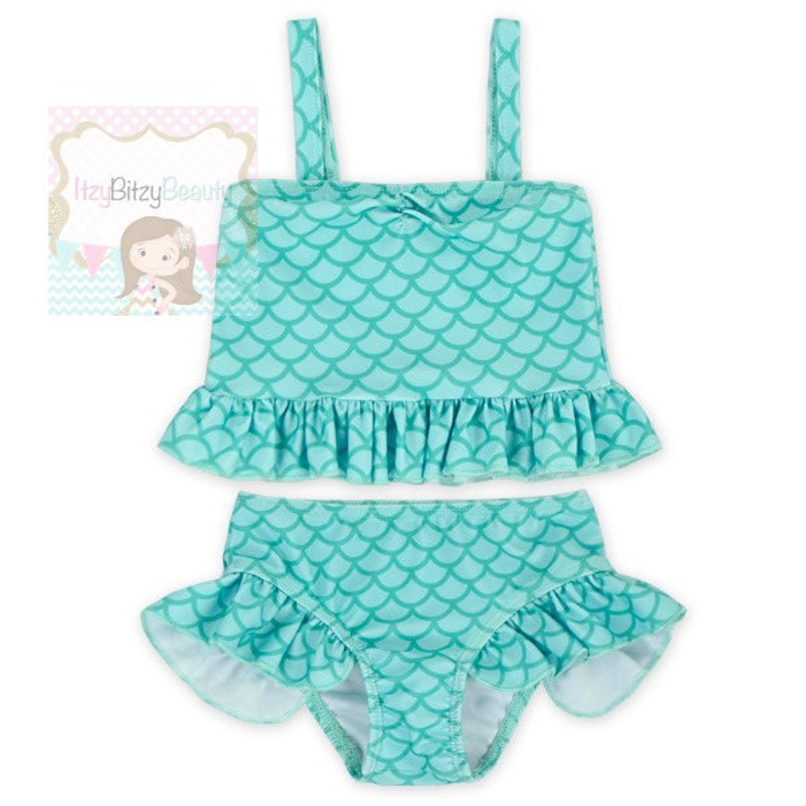 Mermaid Bikini Monogrammed Bathing Suit Mermaid Swim Suit Etsy