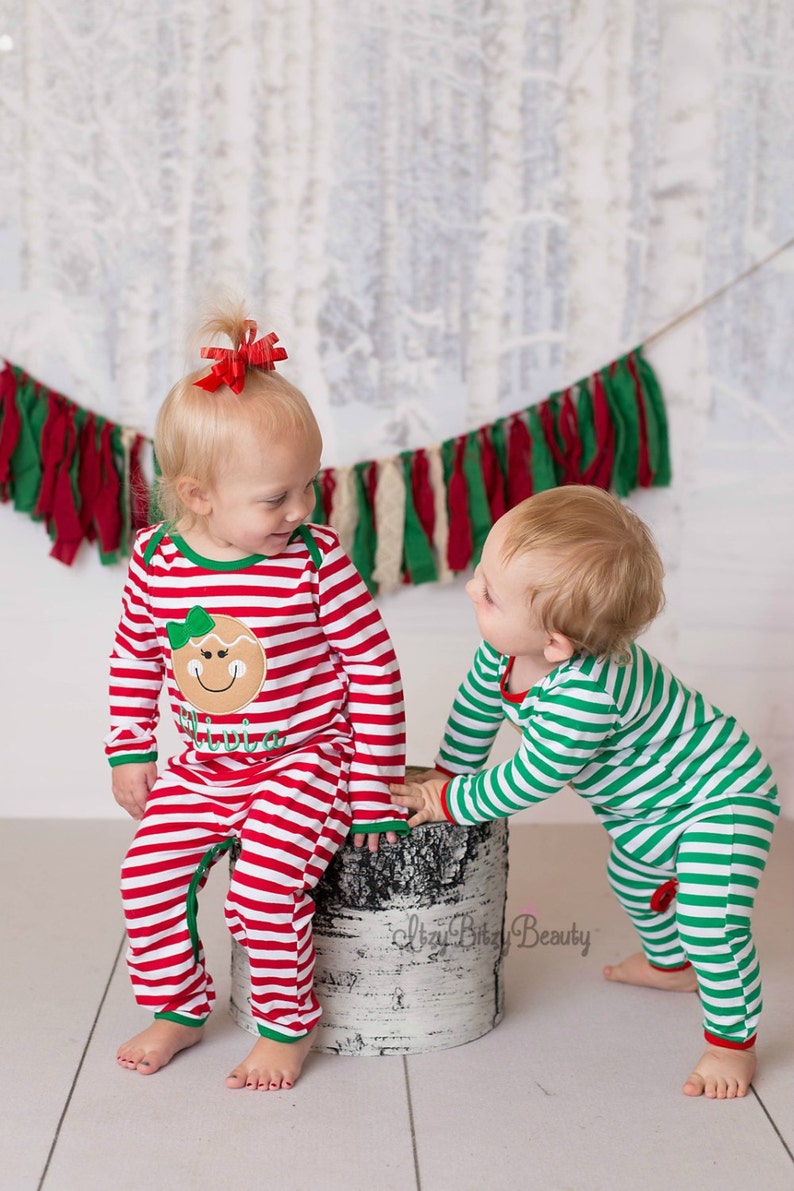 Gingerbread Man Christmas Pajamas Gingerbread Pajamas Etsy