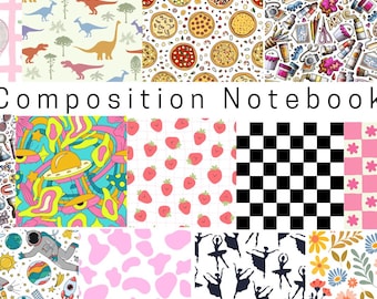 19 Composition Notebook Designs Digital Download