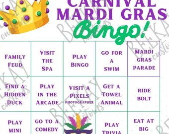 Carnival Cruise Line Mardi Gras Ship Bingo Cabin Fish Extender Printable Gift