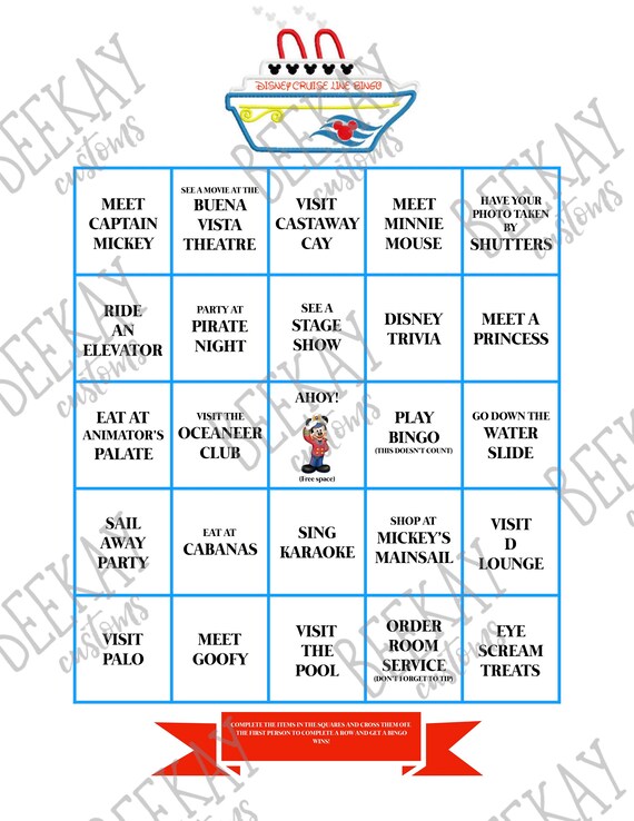 Disney Cruise Line BINGO Game Fish Extender Gift - Etsy