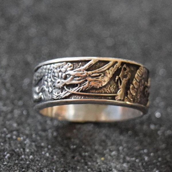 Dragon Ring, Norse Ring, Viking Ring, His and Hers Rings