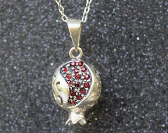 Pomegranate Jewelry, Pomegranate Pendant, Silver Armenian Jewelry